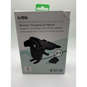 iOttie Easy One Touch Wireless 2 Charging Car Mount CD Slot Air Vent Qi 7.5W 15W